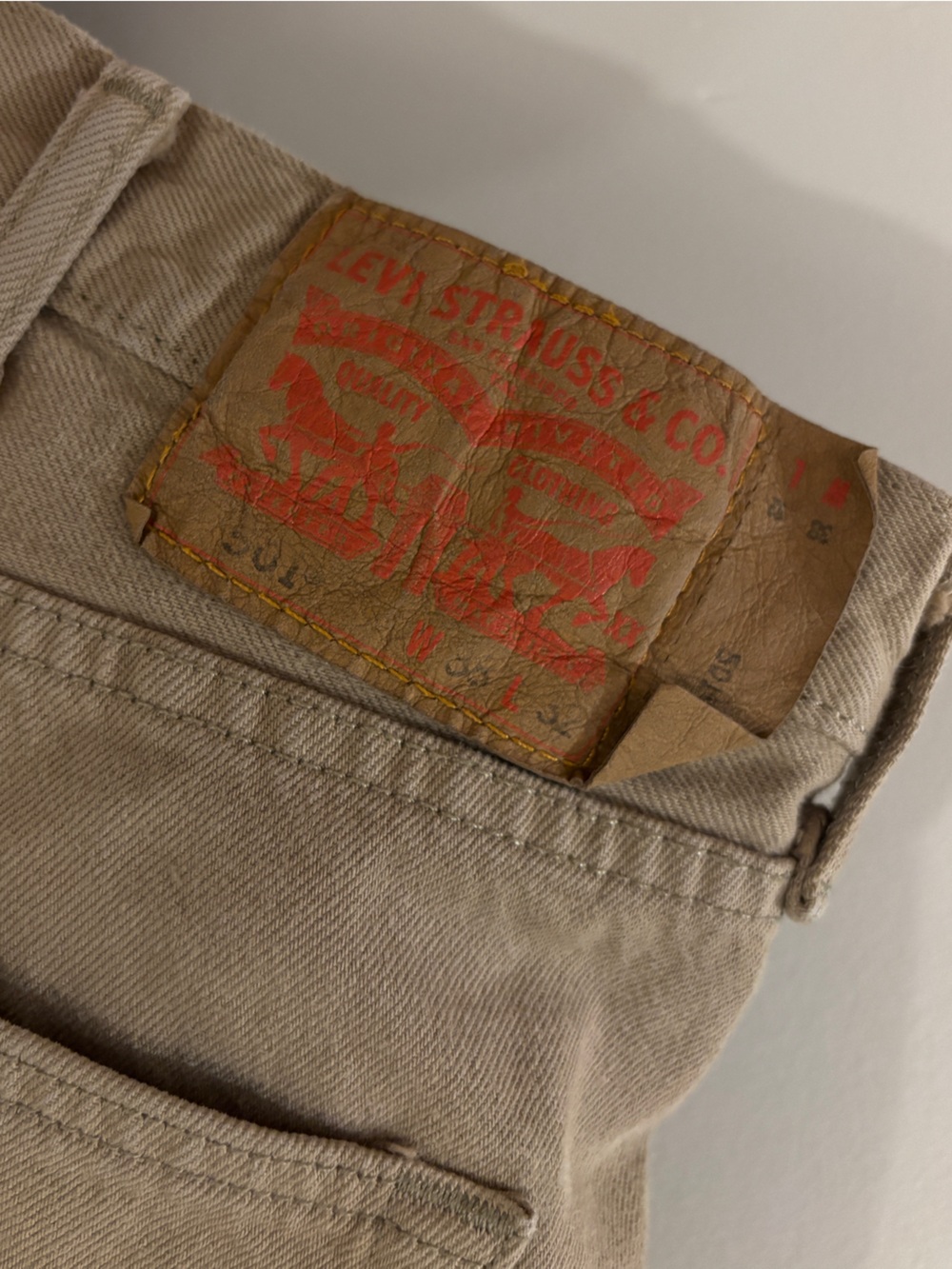 Vintage Men's Tan 501 Levi's